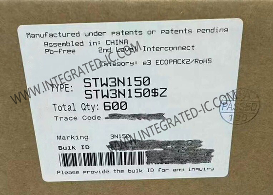 STW3N150 Chip Sirkuit Terpadu N-Channel 1500V 2.5A 6 Ω Transistor MOSFET Daya