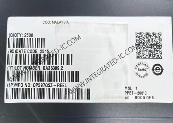 OP297GSZ Chip Sirkuit Terpadu Presisi Arus Bias Rendah Penguat Operasional Saluran Ganda