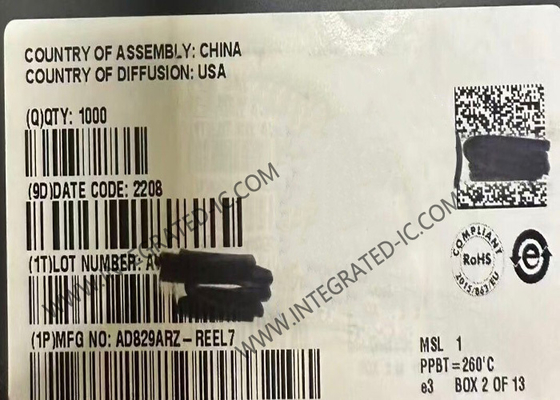 AD829ARZ Sirkuit Terpadu Chip Penguat Operasional SOIC8 Op Amp Video Kebisingan Rendah