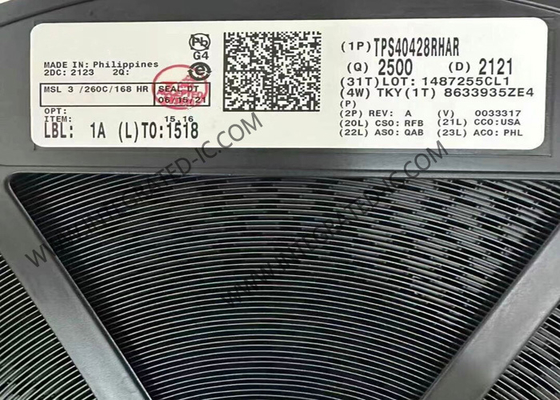 TPS40428RHAR Chip Sirkuit Terpadu Pengendali Driverless Buck Sinkron 2 Fasa
