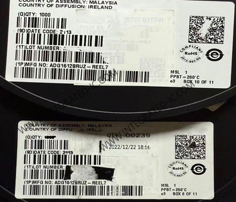 ADG1612BRUZ Chip Sirkuit Terpadu 1 Ω Sakelar Quad Single-Pole/Single-Throw