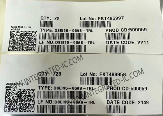 DSEI36-06AS-TRL Chip Sirkuit Terpadu Dioda Penyearah 600V Dioda Epitaksial Pemulihan Cepat