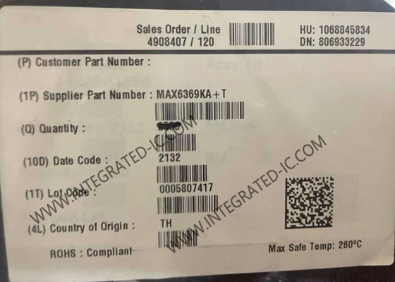 MAX6369KA Sirkuit Terpadu Chip Sirkuit Pengawas Pewaktu Jaga Pilihan Pin