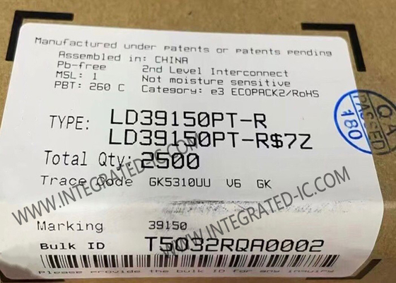 LD39150PT Sirkuit Terpadu Chip Regulator Tegangan BiCMOS Ultra Rendah Drop