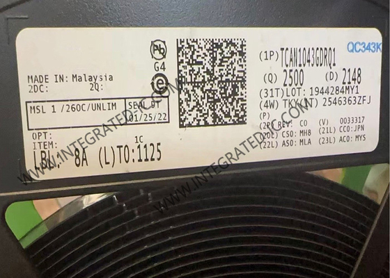 TCAN1043GDRQ1 Sirkuit Terpadu Chip Otomotif Transceiver CAN Daya Rendah SOIC14