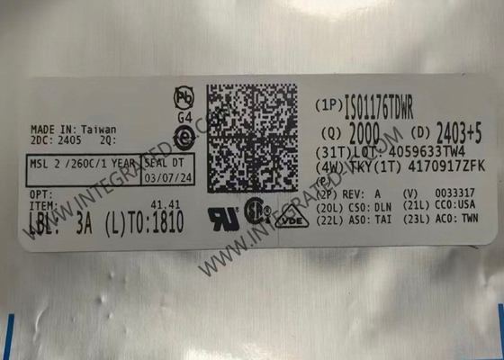 Iso1176tdwr chip sirkuit terintegrasi 2500VRMS transceiver garis diferensial terisolasi