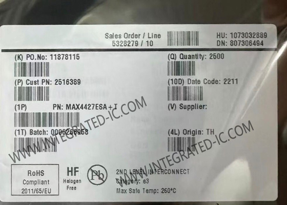 Chip Sirkuit Terpadu MAX4427ESA Dual Kecepatan Tinggi 1.5A MOSFET Driver SOIC8
