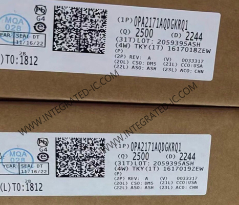 OPA2171AQDGKRQ1 Chip Sirkuit Terpadu Otomotif Ganda 36V 3MHz Penguat Operasional Daya Rendah