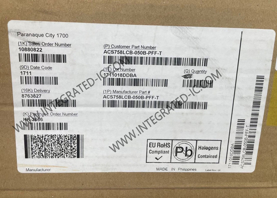 Sensor IC ACS758LCB-050B-PFF-T 3V Efek Hall Otomotif Sensor IC arus