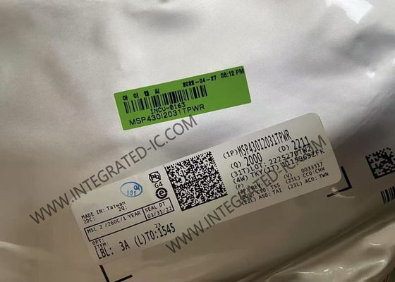 MSP430I2031TPWR Mikrokontroler MCU 16Bit MCU 16.384Mhz Mikrokontroler Sinyal Campuran