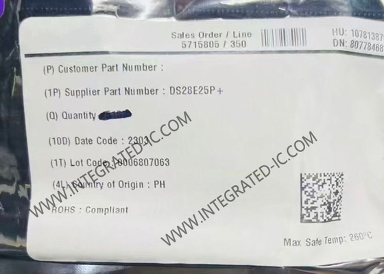 Chip IC Memori DS28E25P DeepCover Secure Authenticator Dengan 1-Wire SHA-256 Dan 4Kb EEPROM Pengguna