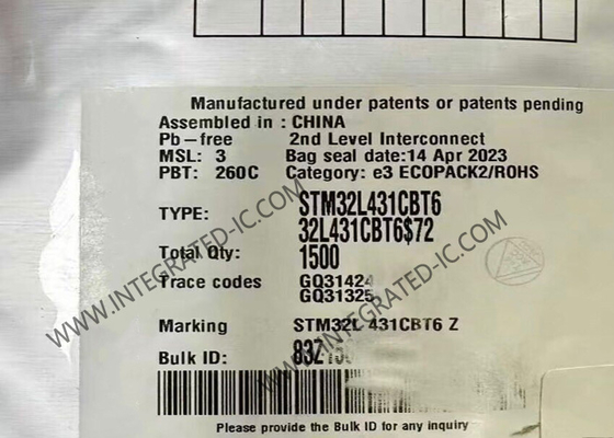 STM32L431CBT6 Mikrokontroler MCU Ultra-Low-Power ARM Cortex-M4 32-Bit 80MHz MCU