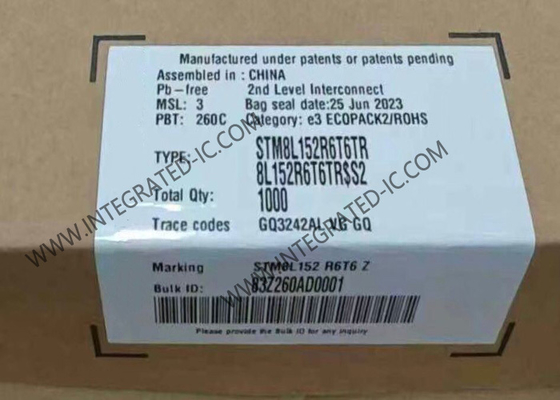 Mikrokontroler STM8L152R6T6TR MCU Ultra-Low-Power 8-Bit 16MHz STM8L Mikrokontroler 64-LQFP