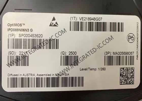 IPD088N06N3G Chip Sirkuit Terpadu 60V 50A Transistor MOSFET Saluran-N Tunggal TO-252-3