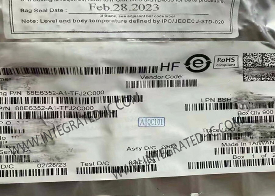 88E6352-A1-TFJ2C000 Ethernet IC 7-Port Unmanaged AVB Switch dengan Ethernet hemat energi