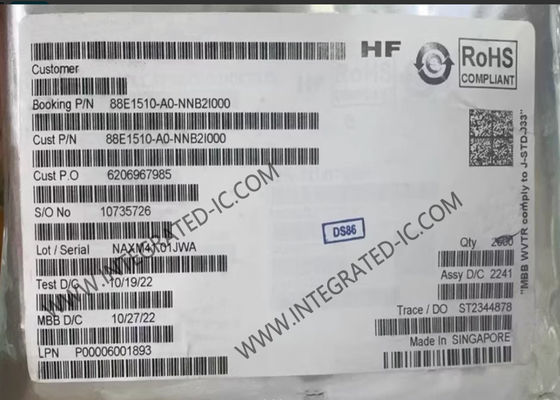 88E1510-A0-NNB2I000 Ethernet IC Terintegrasi Single Gigabit Ethernet Transceiver