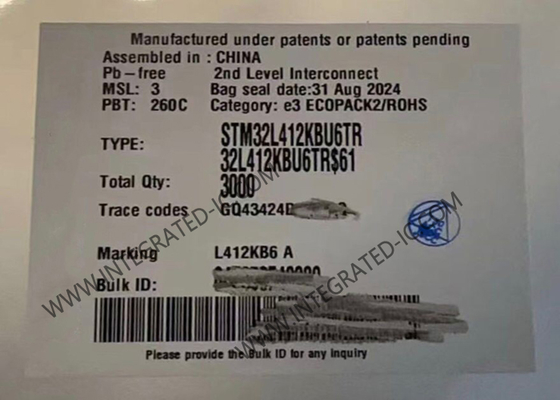 STM32L412KBU6TR Mikrokontroler MCU Berkinerja Tinggi 32-Bit 80MHz ARM Cortex-M4 MCU