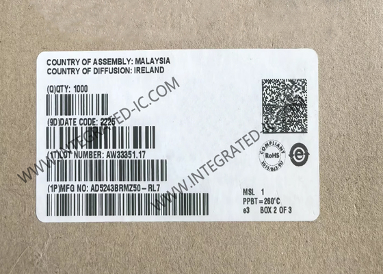 AD5243BRMZ50 Chip Sirkuit Terpadu Potensiometer Digital Kompatibel I2C Ganda 256-Posisi