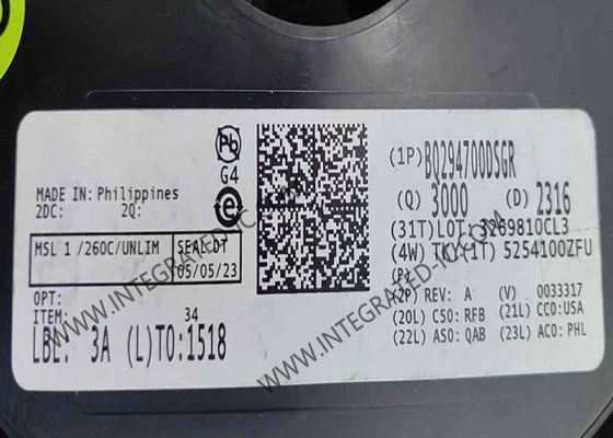 BQ294700DSGR Chip Sirkuit Terpadu Perlindungan Tegangan Lebih Dengan Kapasitor Penunda Eksternal