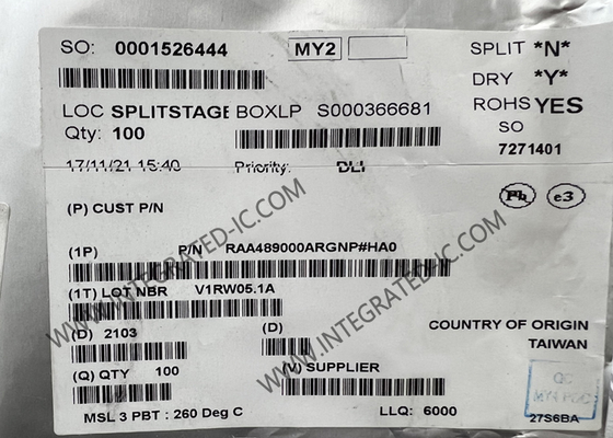 RAA489000ARGNP Chip Sirkuit Terpadu Pengisi Daya Baterai yang Dapat Dikonfigurasi Buck-Boost IC