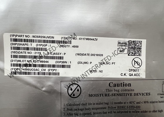W25R256JVEIN Chip IC Memori 3V 256Mbit Serial NOR Flash Memory Dengan Dual/Quad SPI Dan RPMC