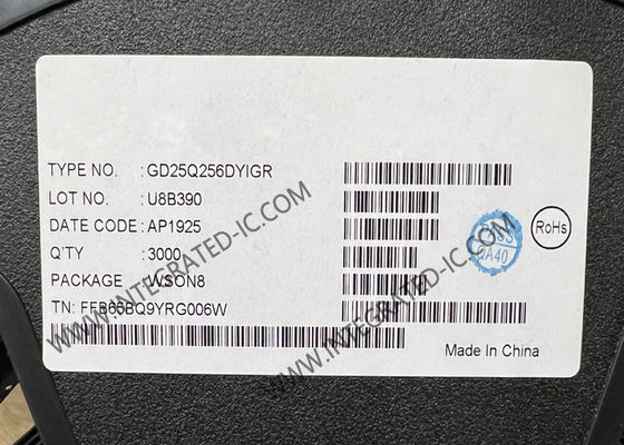 Chip IC Memori GD25Q256DYIGR 256Mbit 104MHz SPI NOR Flash Memory WSON-8
