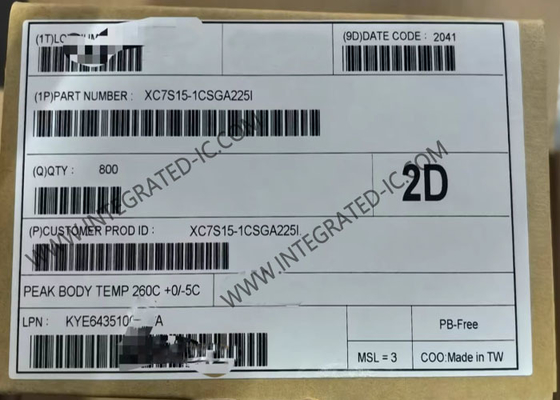XC7S15-1CSGA225I Field Programmable Gate Array FPGA Berkinerja Tinggi Paket 225-LFBGA