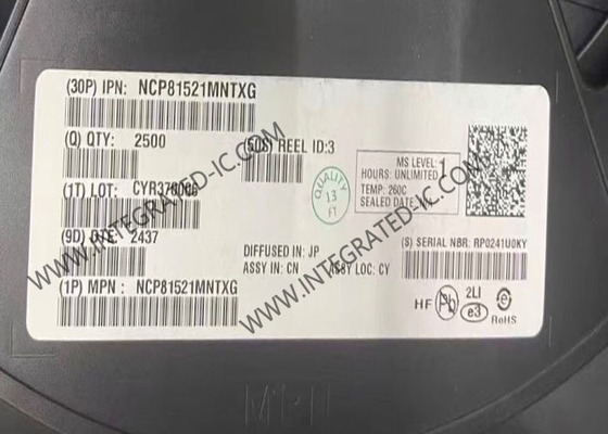 NCP81521MNTXG Chip Sirkuit Terpadu Penggerak Gerbang QFN52 Penggerak MOSFET Ganda Buck Sinkron