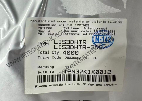 Sensor IC LIS3DHTR Akselerometer 3-Sumbu Berkinerja Tinggi Ultra-Daya Rendah