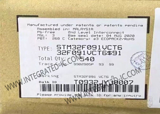 STM32F091VCT6 Microcontroller MCU 32-Bit 48MHz ARM Cortex-M0 MCU tertanam