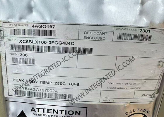 Array Gerbang yang Dapat Diprogram di Lapangan XC6SLX100-3FGG484C Spartan-6 LX FPGA IC FBGA484