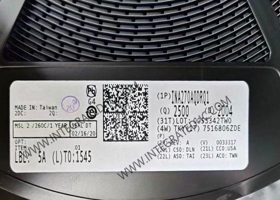 INA270AQDRQ1 Current Sense Amplifier Integrated Circuit Chip dengan Bandwidth 130 kHz dan Wide Common-Mode Range -16V sampai +80V dalam Paket SOIC8