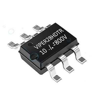 Chip Sirkuit Terpadu VIPER28HDTR Konverter Tegangan Tinggi dengan Output 800V Daya 20W dan Frekuensi Switching 115kHz