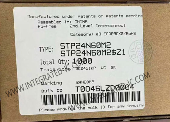 STP24N60M2 Integrated Circuit Chip 600V MDmesh M2 Power MOSFET Transistor TO-220-3