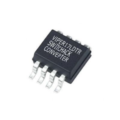 Chip Sirkuit Terpadu VIPER17LDTR Regulator Switching 800V dengan Frekuensi 60kHz dan Daya Output 9W untuk Konverter Flyback