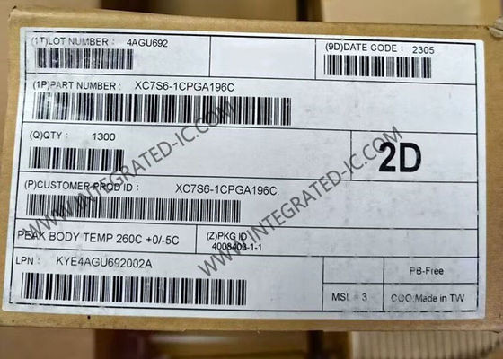XC7S6-1CPGA196C Spartan-7 FPGA dengan 196-CSPBGA 6000 Elemen Logika dan 100 I/O untuk Aplikasi Kinerja Tinggi