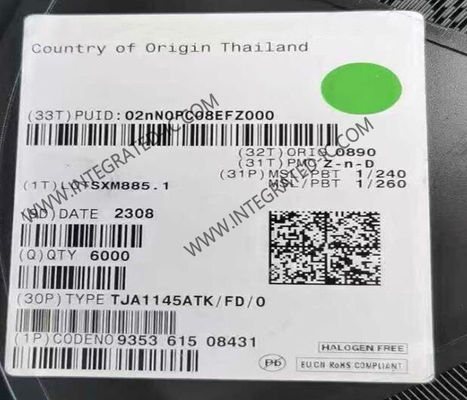 TJA1145ATK Chip Sirkuit Terpadu Transceiver CAN Kecepatan Tinggi dengan Laju Data 5 Mb/s dan Perlindungan ESD 8 kV