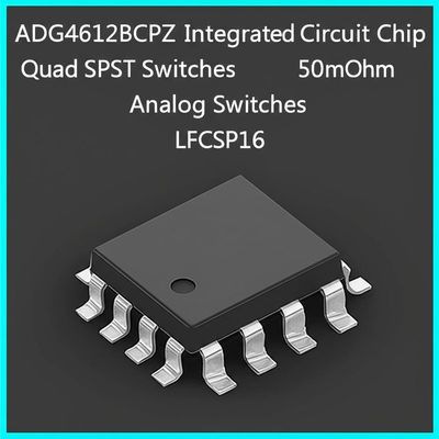 ADG4612BCPZ Integrated Circuit Chip dengan 50mOhm On Resistance 4 Channel Quad SPST Switch dan 6,1 Ohm Max On Resistance