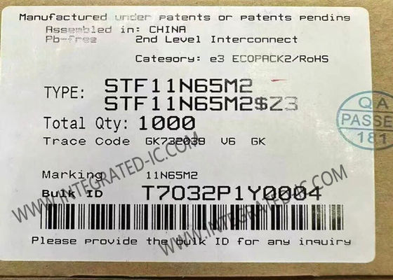 STF11N65M2 Transistor MOSFET Daya Saluran-N 650V 7A 0.68Ω dengan Teknologi MDmesh M2