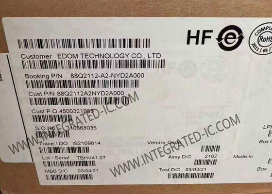 88Q2112-A2-NYD2A000 IC Ethernet Ethernet PHY dengan Transmisi Data 1000Mbps dalam Paket QFN48 Berukuran 7 mm × 7 mm