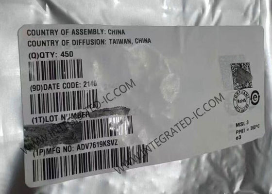ADV7619KSVZ Chip Sirkuit Terpadu Penerima HDMI 3GHz 2 Saluran HDMI 1.4a Antarmuka Multimedia Definisi Tinggi