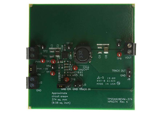 TPS54620EVM-374 Solusi Tertanam 8V Ke 17V 6A Modul Evaluasi Konverter SWIFTTM
