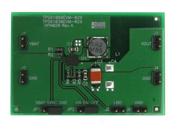TPS61090EVM-029 Solusi Tertanam 500mA 1.8V Ke 5.5V Step-Up Converter Evaluation Board