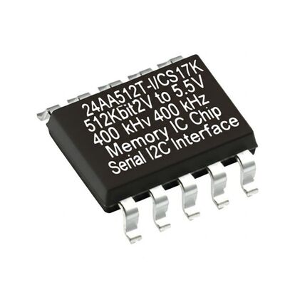 24AA512T-I/CS17K 512Kbit 1.7V hingga 5.5V 400 kHz Memori IC Chip Serial EEPROM dengan Antarmuka I2C