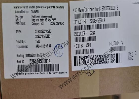 32Bit Single Core Mikrokontroler Chip STM32G031C6T6 48-LQFP Mikrokontroler MCU