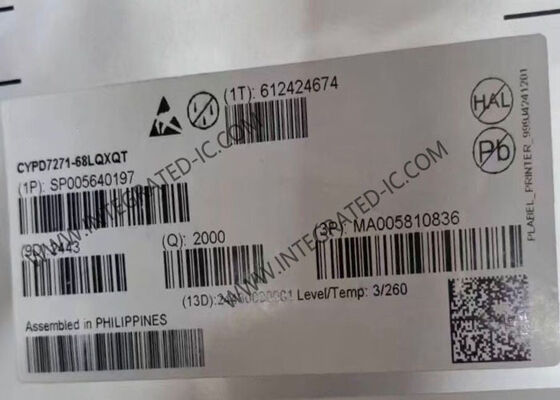 CYPD7271-68LQXQT Integrated Circuit Chip Dual Port USB-C Power Delivery Dan DC-DC Controller