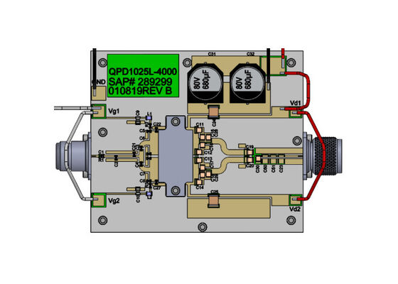 Papan Evaluasi Transistor RF GaN 65V Input-Matched Solusi Tersemat QPD1025LEVB3