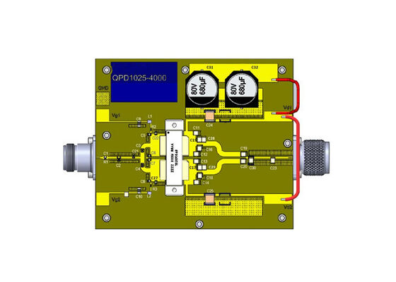 QPD1025EVB4 Solusi Tertanam Papan Evaluasi Transistor RF GaN 1800W dengan Pencocokan Input