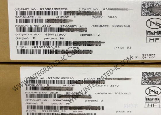 W25N01GVZEIG 1 Gbit 104MHz SPI Interface SLC NAND Flash Memory IC Chip