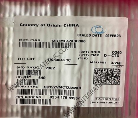 S912ZVMC12AWKH 16-Bit Microcontroller MCU dengan 50MHz Speed, 128KB Flash Memory, dan 31 I/O Pins untuk Motor Control